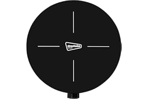 Leisurewize - Single Compact Induction Hob 200–1400W, 9 Temperature Settings 60–240°C, Steel or Cast-Iron Cookware Only, Easy Clean Modern Cooker For Caravans, Motorhomes, Travelling