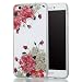 Produktbild Hülle Silikon für Huawei P10 Lite,Glitzer Hülle für Huawei P10 Lite,Leeook Luxus Elegante Bling Funkeln Glänzend Glitzer Bunt Weiß Rot Blumen Muster Weich Transparent Kristallklar Ultra Thin Dünn Schutzhülle Protective Skin Back Shinning Cover Etui Schale für Huawei P10 Lite + 1 x Schwarze Eingabestift-Weiß Rot Blumen