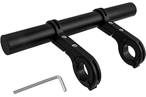 Mesee Support Extension de Guidon de Vélo Barre d'Extension Rallonge en Alliage d'Aluminium pour Mettre GPS Téléphone Lampe Eclairage Vélo Extenseur Bike Extender pour Guidon Bicyclette