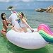 Produktbild MJFOX Riesiges aufblasbares Einhorn Schwimmtier, Pool Einhorn Luftmatratze, Aufblasbar schwimmen Floß PVC Aufblasbarer Schwebebett für 2-3 Personen, Insel für Pool Luftmatratze XXL Wasserspielzeug