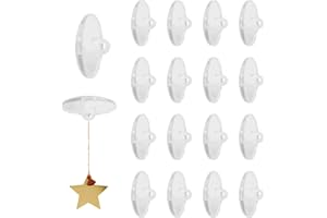 FOGAWA 30 pcs Ganci Adesivi a Soffitto da Decorazione Natale Mini Hook Adesivo per Soffitto Ganci Adesivi Trasparenti per Appendere Decorazioni Tiene Fino a 0,5kg a Pareti Lisce