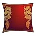 Produktbild Trsdshorts Dragon Throw Pillow Cushion Cover, Chinese Heritage Historical Asian Eastern Motif with Legendary Creature Design, Decorative Square Accent Pillow Case, 26 X 26 Inches, Orange Yellow