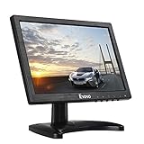 Eyoyo 10 Inch LCD Monitor 1280x800 with HDMI BNC AV VGA Video Input Earphone Output IPS Portable Mini Display with Built-in Speaker for PC CCTV Home Security