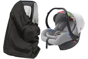 BUILRAND Car Seat Travel Bag for Baby Carrier Car Seat Travel Bag for Air Travel Airplane Gate Check in & Identification Waterproof Stoller Cover Bag 85 x 43 x 43 cm Black Travel Bag for Baby Car Seat