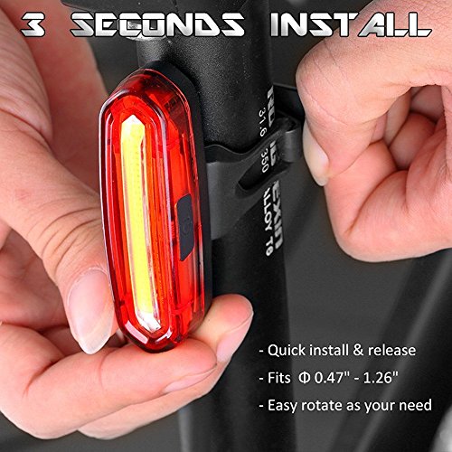 LED Fahrrad Fahrradlicht, FisherMo STVZO Zugelassen Fahrradlampen, Wiederaufladbare CREE FahrradBeleuchtung Wasserdicht Taschenlampe für Außen Radfahren Fahrräder - 5