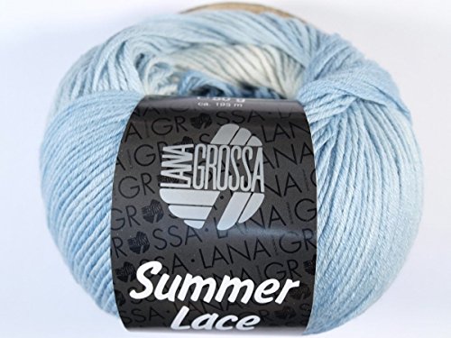 Lana Grossa Summer Lace Degrade 109 Natur/Pastellblau/Hellblau 50g