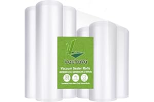 ‎VACYAYA VacYaYa 6 Folienrollen (3)20x600cm und (3)28x600cm Vakuumierrollen für Lebensmittel,BPA-Frei Vakuumierbeutel Sous Vide Beutel Folien für Vakuumierer und Folienschweißgeräte Geeignet