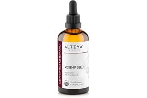 Alteya Bio Nypon olja 100 ml – 100 % USDA Organic-certifierad ren, naturlig och kallpressad vildrosolja – ansiktsolja och kroppsolja för mogen hud – vegan, utan tillsatser