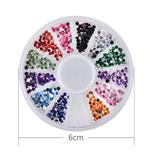 Biutee model 10 wheels Nail Art Strass Set Strass steine Nagel Kunst Dekorationen von 15000 Steinchen Flitter - 2