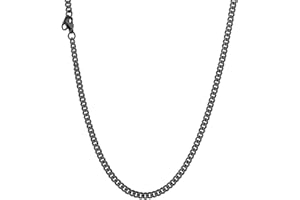 U7 Stylish Cuban Chain for Men Women, Silver/18K Gold/Black Tone, Sturdy and Strong Chain Necklace, Width 3/6/9/12mm, Length 14"/18"/20"/22"/24"/26"/28"/30", Send Gift Box