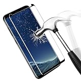 Samsung Galaxy S8 Protection écran en Verre Trempé, Danibos Film de Protection en Verre Trempé 3D Incurvé Couverture complète Glass Screen Protector pour Samsung Galaxy S8 (Noir)