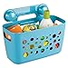 Produktbild mDesign großer Duschkorb zum Hängen - ideale Duschablage für Kinderspielzeug, Shampoo, Schwämme und sonstiges Duschzubehör - Duschregal mit Saugnapfen für Dusche und Badwanne - blau