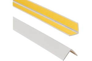 ProfiPVC Cornière PVC 25x25mm, 150cm - Baguette d’angle de protection, profilé d'angle caoutchouc autoadhésif - Protection d'angles et rebords, flexible, facile à installer, Gris Clair