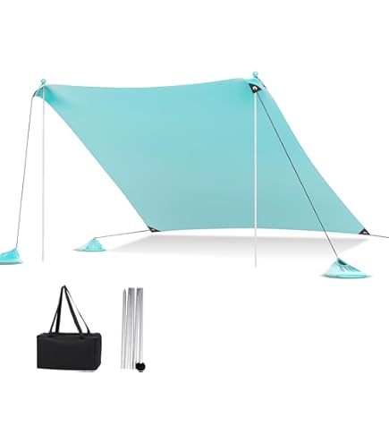 Tenda Da Spiaggia Portatile Xijobido - Ombrellone Per Sole E Vento - Foto 7