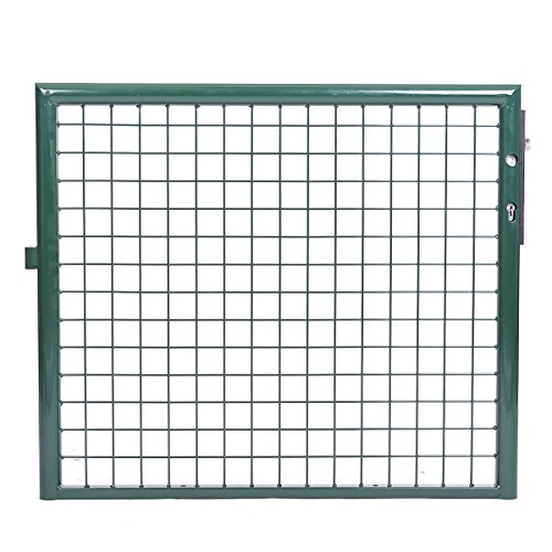 Topgoods Gartentür Gartentor Hoftor Zauntür Wellengitter Tür Tor Garte Grün 150 x 100 cm (03) - 8