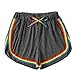 Produktbild Damen Heiße Hose,Lässige Lockere Shorts Strand Mädchen Hohe Taille Kurze Hose Badeshorts Damen Schutz Schwimmen Bikinihose Wassersport Schwimmshorts Boardshorts S-XL (M, Dunkelgrau)