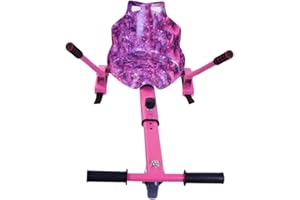 LSBIKE Hoverboard Adjustable Go Kart Seat for Hoverboards - Fits 6.5", 8" And 10" Hoverkart - Star Pink