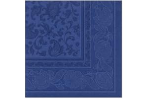 ‎PAPSTAR 50 Servietten "ROYAL Collection" 1/4-Falz 40 cm x 40 cm dunkelblau "Ornaments"