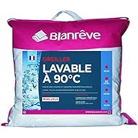 Blanrêve Juego de 2 almohadas – lavable a 90 °C, poliéster, 60 x 60 cm, color blanco