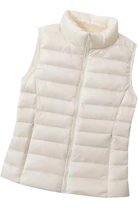 Gilet Piumino Donna Leggero | Imbottito In Piuma | Smanicato Trapuntato | Per Inverno E Sottogiacca - Foto 8