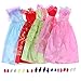 Produktbild Domybest 5 stücke Party Handgemachte Mode Kleid Puppe Zubehör Kleidung + 10 Paar Schuhe