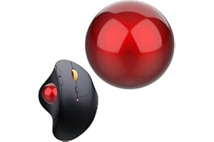 TEDUBAX All-New2024 Trackball 34 mm Trackball, Ersatzkugel für Logitech M575, M570, MX Ergo, ELECOM, Kensington, Perixx und andere kompatible Trackball-Mäuse, glänzend – Rot