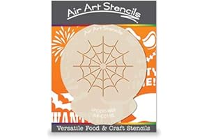 AIRART Halloween Spider Web Cupcake Stencil Reusable & Flexible for Cakes & Crafts