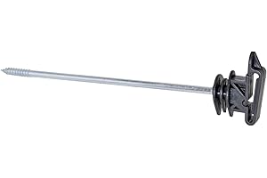 VOSS.farming Bandisolator „Clip“, 10 Stck, bis 40mm, 220mm lang, Holzgewinde, Abstandsisolator für Elektrozaun