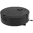 SEAFRONT Mini Smart Sweeping Robot with USB Charging for Wood Tile Carpet Powerful Suction Robot Vacuum Cleaner Automatic Avoidance Multi Filtration (Black)