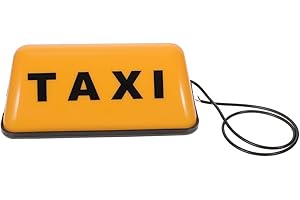 ‎UONLYTECH Uonlytech Taxi Dome Light Car Signs Adhesive Signs Taxi Sign Adhesive Car Signs Car Super Bright Light Taxi Roof Light Sign Large Super Bright Light ABS Cab Light Sign