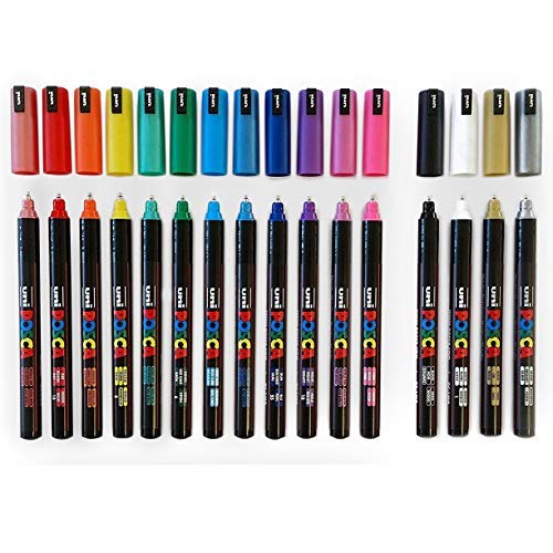 POSCA PC-1MR Lot de 16 marqueurs de toutes les couleurs