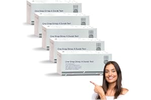 GENERAL MERCHANDISING 1pz | Test Rapido Streptococco A || Tampone Faringeo per la Rilevazione dello Streptococco del Gruppo A || Facile da Usare || Risultati Veloci in 10 Minuti | Alta Precisione