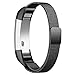 Produktbild Hunpta Magnetic Loop Edelstahl Smart Uhrenarmband für Fitbit Alta HR (Schwarz)