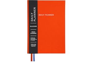OHH DEER Undated Daily Planner Notebook | To Do Lists Hourly Schedule Note Pages | A5 | Orange