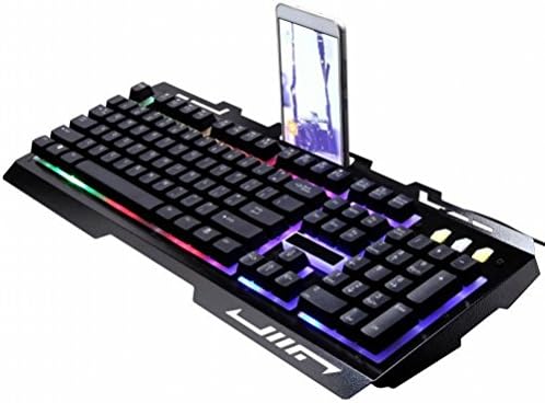 USB wired usb desktop notebook general purpose game glowing keyboard metal,Black