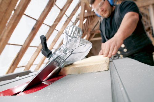 Bosch Professional GTS 10 J, 254 mm Sägeblattdurchmesser, 642 x 572 mm Tischgröße, Absaugadapter, Schiebestock, Sägeblatt, Winkelanschlag, Parallelanschlag - 5