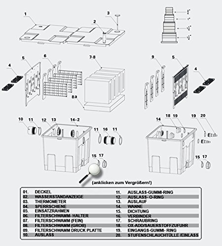 Ersatzteil für SunSun Bio Teichfilter CBF-350B Japanmatte Filtermatte Teichfilter - 2