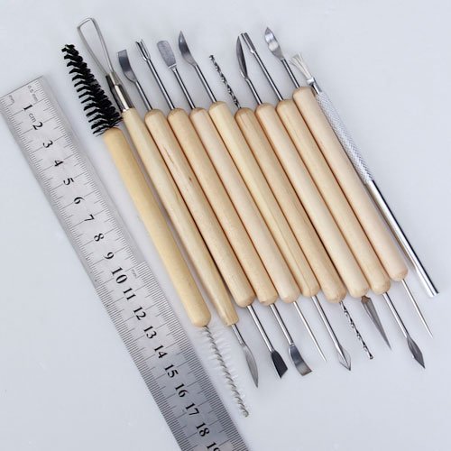 11 pcs Keramik Ton Skulptur Carving Werkzeug setzen - 3