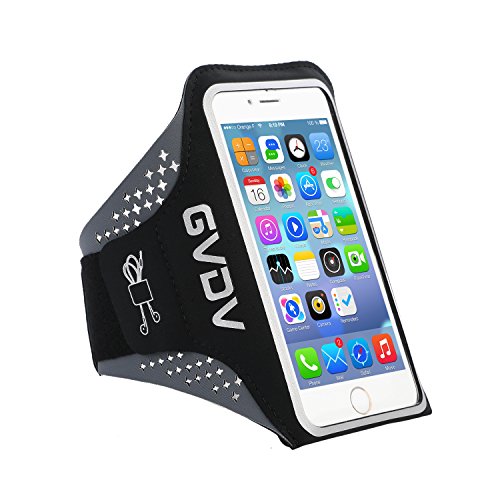Brazalete Deportivo  GVDV Brazalete Movil Universal 5 2  - 6 0  Con Bolsillo para Llaves  Auriculares y Tarjetas Antideslizante CONTRA Sudor para Paseo  Correr  Gimnasio  Ciclismo