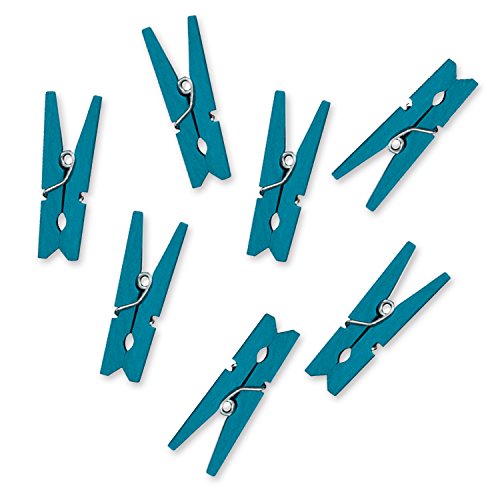 Preisvergleich Produktbild 10 kleine Holzklammern, blau