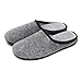 Produktbild Happy Lily Herren-Pantoffel, rutschfeste Hausschuhe, Memory-Schaumstoff, Pantoletten, Hausschuhe für den Winter, grau, uk 9-10.5