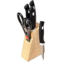 Girnar Fashion Wood Kitchen Knife Set with Wooden Block and Scissors, Knife Set for Kitchen with Stand, Knife Set for…
