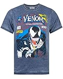58% poliéster 42% algodón Marvel Venom Comic Cover Men\'s Burnout T-Shirt (L)