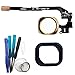 Produktbild XMITEC® Home Button für iPhone 5s / SE Homebutton mit Flexkabel und Gummi Dichtung - Gold + Werkzeug Set