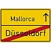Produktbild vanva Düsseldorf Ortsschild Mallorca Party Schild Urlaub Zubehör Dekoration Gadget Freund Freundin Geschenkidee Deko Reisebüro Männer und Frauen Geschenke Party Deko Fotobox Requisite