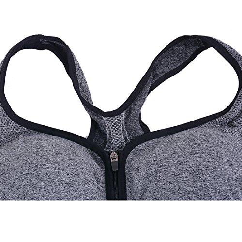 Encounter Damen Max Sport BH Reißverschluss Voll Cup Ringerrücken Bügellos und Abnehmbare Polsterung - 6