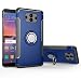 Produktbild Shinyzone Ring Halter Ständer Hülle für Huawei Mate 10, [Kohlefaser Anti-Rutsch] [Kompatibel mit Magnetischer Autohalterung] Dual Layer TPU + PC Design Schutzhülle für Huawei Mate 10-Dunkelblau