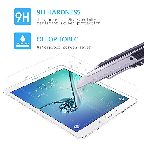 Samsung Galaxy Tab S2 S3 9.7 Displayschutzfolie, Rusee [0.3mm 2.5D 9H Härtegrad] Panzerglasfolie Hartglas Schutzfolie Gehärtetem Glas Schutzfolie Panzerglas Displayschutz für Samsung Galaxy Tab S2 S3 9.7 Zoll (SM-T810 / SM-T815 / T820) – [Kratzfest][Hohe Transparenz] [Fingerabdruck-frei][Blasenfrei]-Lebenslange Garantie - 3