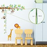 Decowall DM-1401 5 Kleine Affen Baum Wandsticker Wandaufkleber Wandtattoo Kinderzimmer