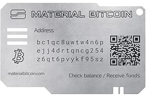 MATERIAL BITCOIN Lite - Wallet Fría para Bitcoin - Monedero Físico para Almacenar Bitcoin y Fabricado con Estrictas Medidas de Seguridad